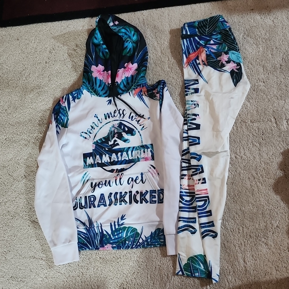 Mamasaurus Hoodie and Pant set size M